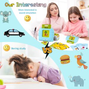 FREE TO FLY Talking Flash Cards for Toddlers 2-4 Years: 384 Sight Words Speech Therapy Toys Learn Alphabet ABC Letters Colors Number Shapes Animals Learning Toy Educational Gifts for Kids Age 2 3 4 5