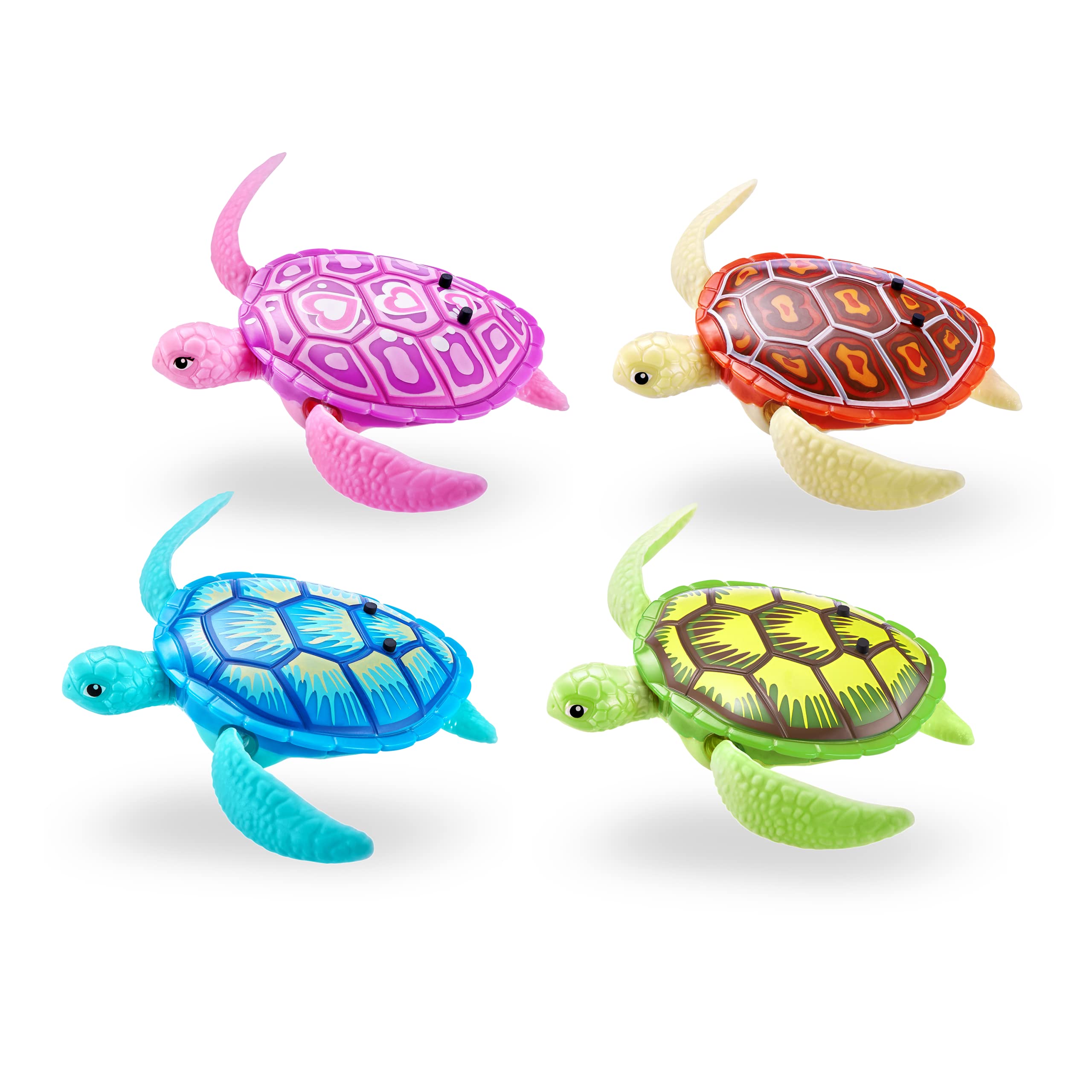 ROBO ALIVE Robo Turtle Robotic Swimming Turtle (Orange + Blue) by ZURU Water Activated, Comes with Batteries, Amazon Exclusive (2 Pack)