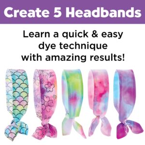 Creativity for Kids Ice Dye Headbands Craft Kit - Create 5 DIY Tie Dye Headbands, Arts and Craft Tie Dye Kit, Gifts for Kids Age 7, 8-12+