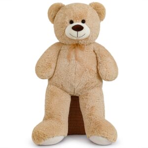 XXL Teddy Bear 43 inch Giant Plush Bears Cute Stuffed Animal Plush Toys 110cm Large Bear Cuddly Doll Gift for Kids Boys Girls Birthday Christmas Valentine's Day (3.6ft / 43.3inch, Light Brown)