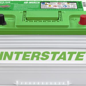 Interstate Batteries Automotive Battery 12V 63Ah (Group 34R) 800CCA SLI Pure Lead AGM Automobile Replacement Battery for Cars, Jeeps, SUVs, Trucks, Vans (MTZ-34R)