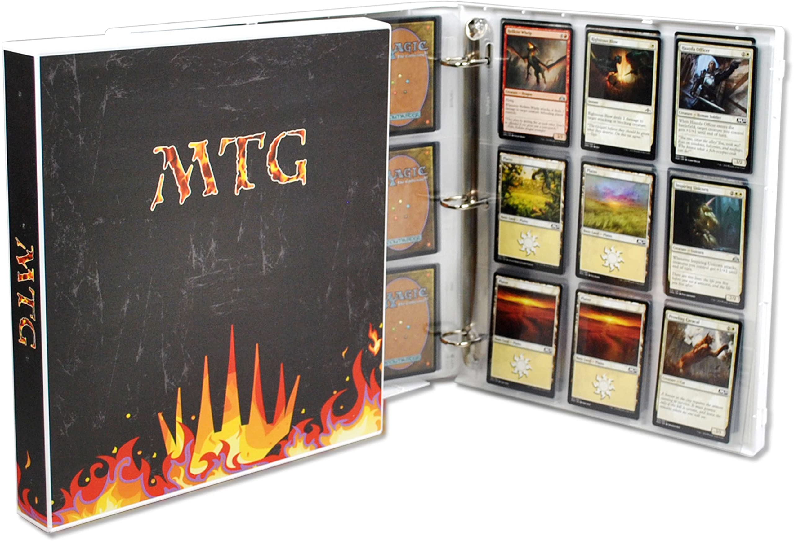 UniKeep Card Storage Case for Magic The Gathering Game with 20 Playing Card Pages - Holds up to 360 MTG Cards (Flames)