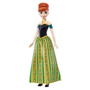 mattel disney frozen toys, singing anna doll with signature clothing, sings “for the first time in forever” from the movie frozen