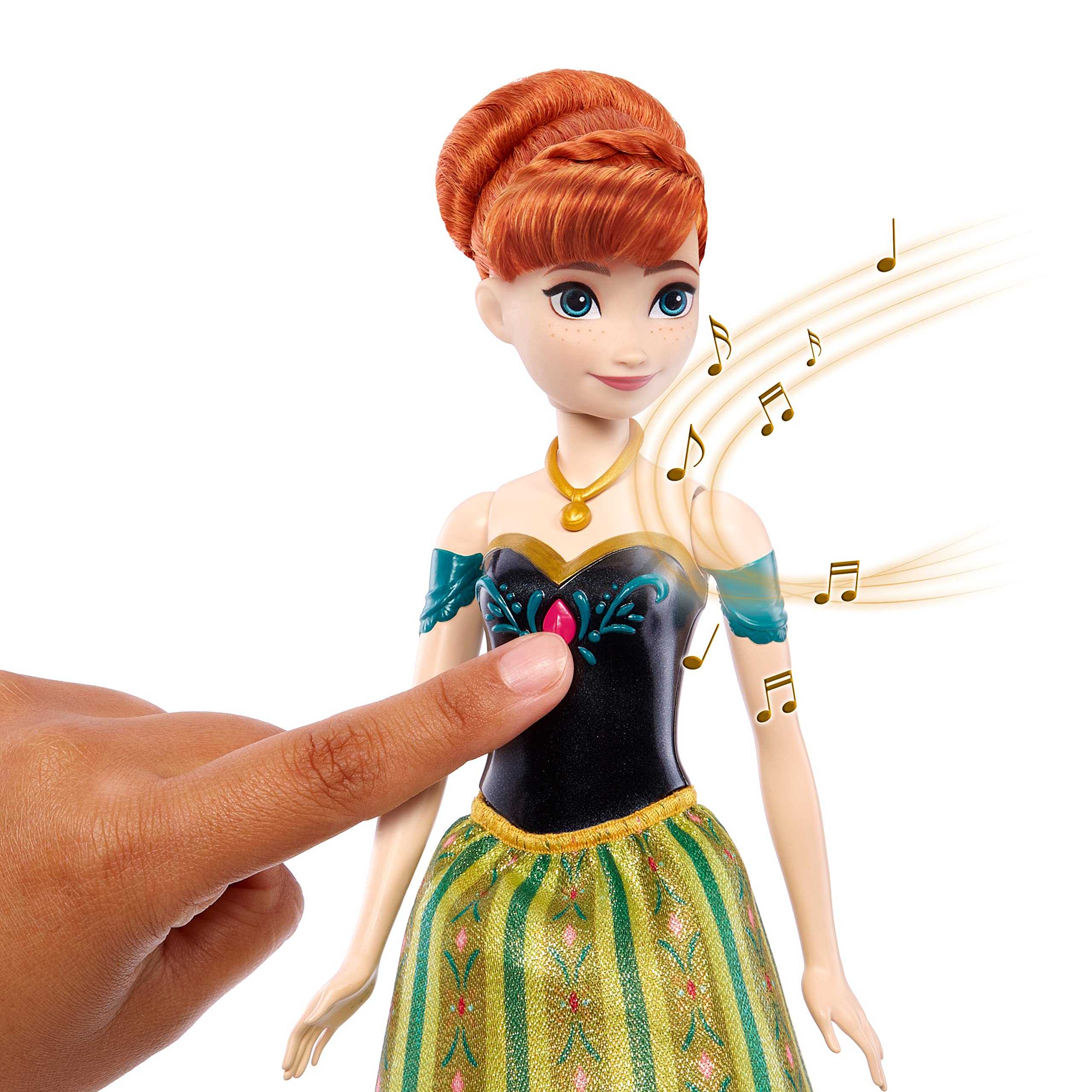 Mattel Disney Frozen Toys, Singing Anna Doll with Signature Clothing, Sings “For the First Time in Forever” from the Movie Frozen