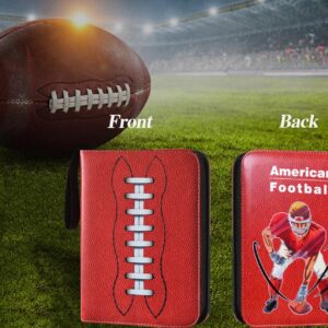 PKMLIFE Football Card Binder, 4 Pocket Baseball Trading Card Binder Storage Protectors, Card Holder Sleeves for Sports Cards and Basketball and Hockey Cards, 50 Pages Put up to 400 Cards (Football)