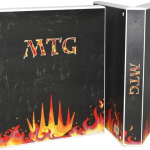 UniKeep Card Storage Case for Magic The Gathering Game with 20 Playing Card Pages - Holds up to 360 MTG Cards (Flames)