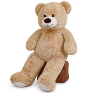 XXL Teddy Bear 43 inch Giant Plush Bears Cute Stuffed Animal Plush Toys 110cm Large Bear Cuddly Doll Gift for Kids Boys Girls Birthday Christmas Valentine's Day (3.6ft / 43.3inch, Light Brown)