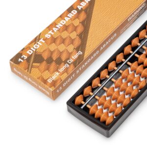 Digital Standard Abacus-20 cm-Professional 13-Column Soroban Calculator (Functional and Educational Tool)