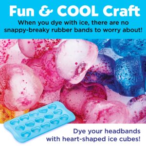 Creativity for Kids Ice Dye Headbands Craft Kit - Create 5 DIY Tie Dye Headbands, Arts and Craft Tie Dye Kit, Gifts for Kids Age 7, 8-12+