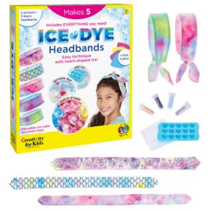 Creativity for Kids Ice Dye Headbands Craft Kit - Create 5 DIY Tie Dye Headbands, Arts and Craft Tie Dye Kit, Gifts for Kids Age 7, 8-12+