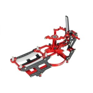 microheli aluminum/carbon fiber main frame (red) - omp hobby m1