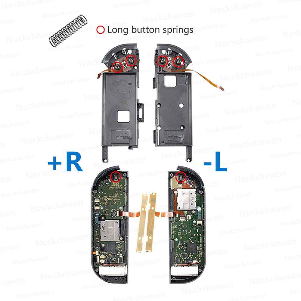 Full Screw Set with Spring Replacement for Nintendo Switch Left & Right Joy-Con Controller Screws Springs