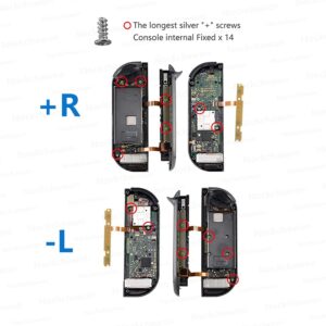 Full Screw Set with Spring Replacement for Nintendo Switch Left & Right Joy-Con Controller Screws Springs