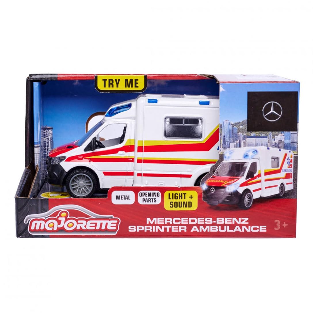 Majorette 213712001 Grand Series City Mercedes-Benz Sprinter Ambulance Die-Cast, One Size