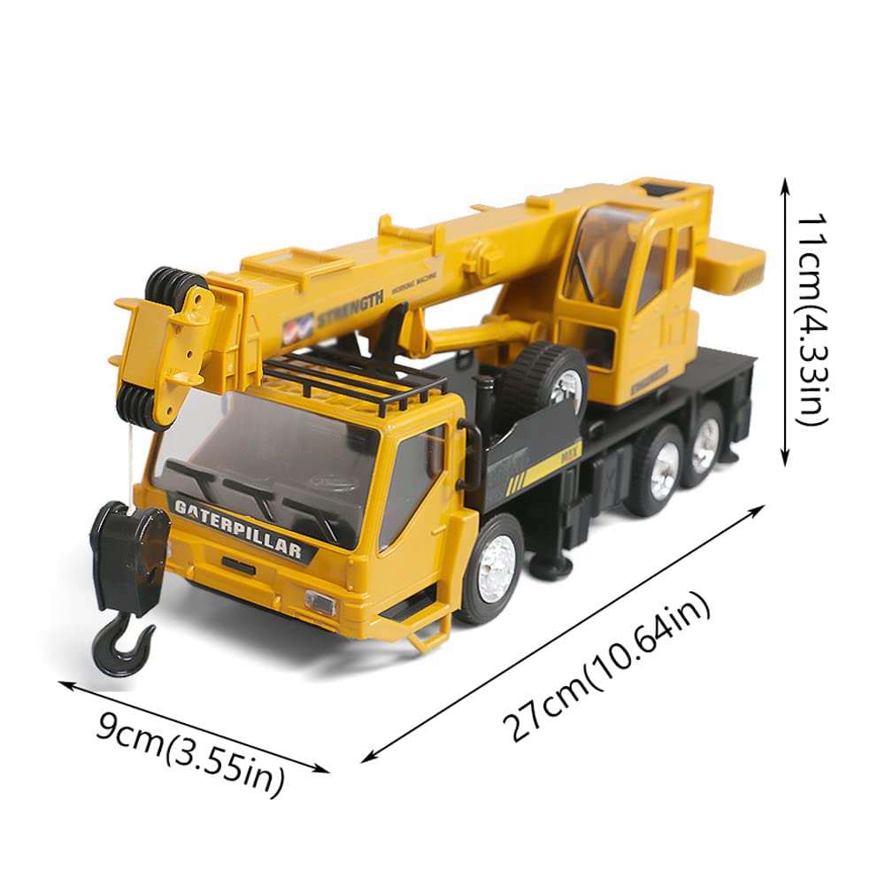 QAQQVQ RC Crane Truck Toy, 2.4G Remote Control Car Toy RC Construction Vehicles with Lights and Sound, Gifts for Kids 8 Years Old and Up