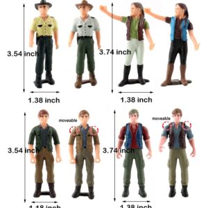 Hiawbon 26 Pcs Farmer People Action Figures Realistic Miniature Hand Painted Rider Figurines for Birthday Gifts