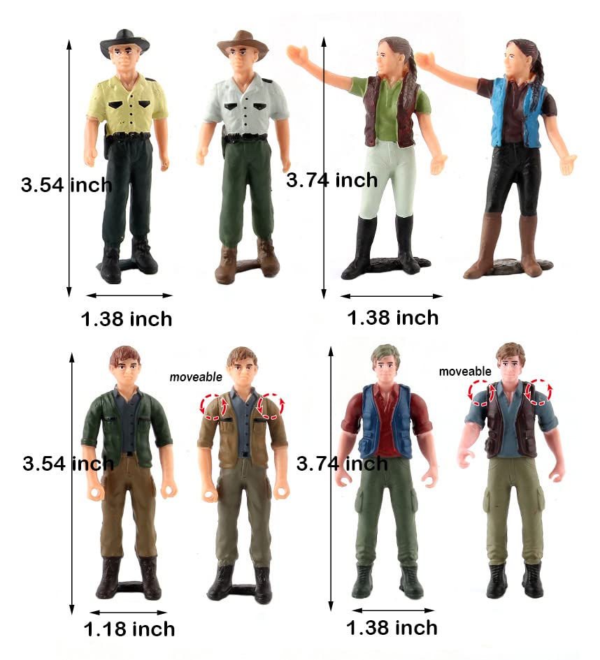 Hiawbon 26 Pcs Farmer People Action Figures Realistic Miniature Hand Painted Rider Figurines for Birthday Gifts