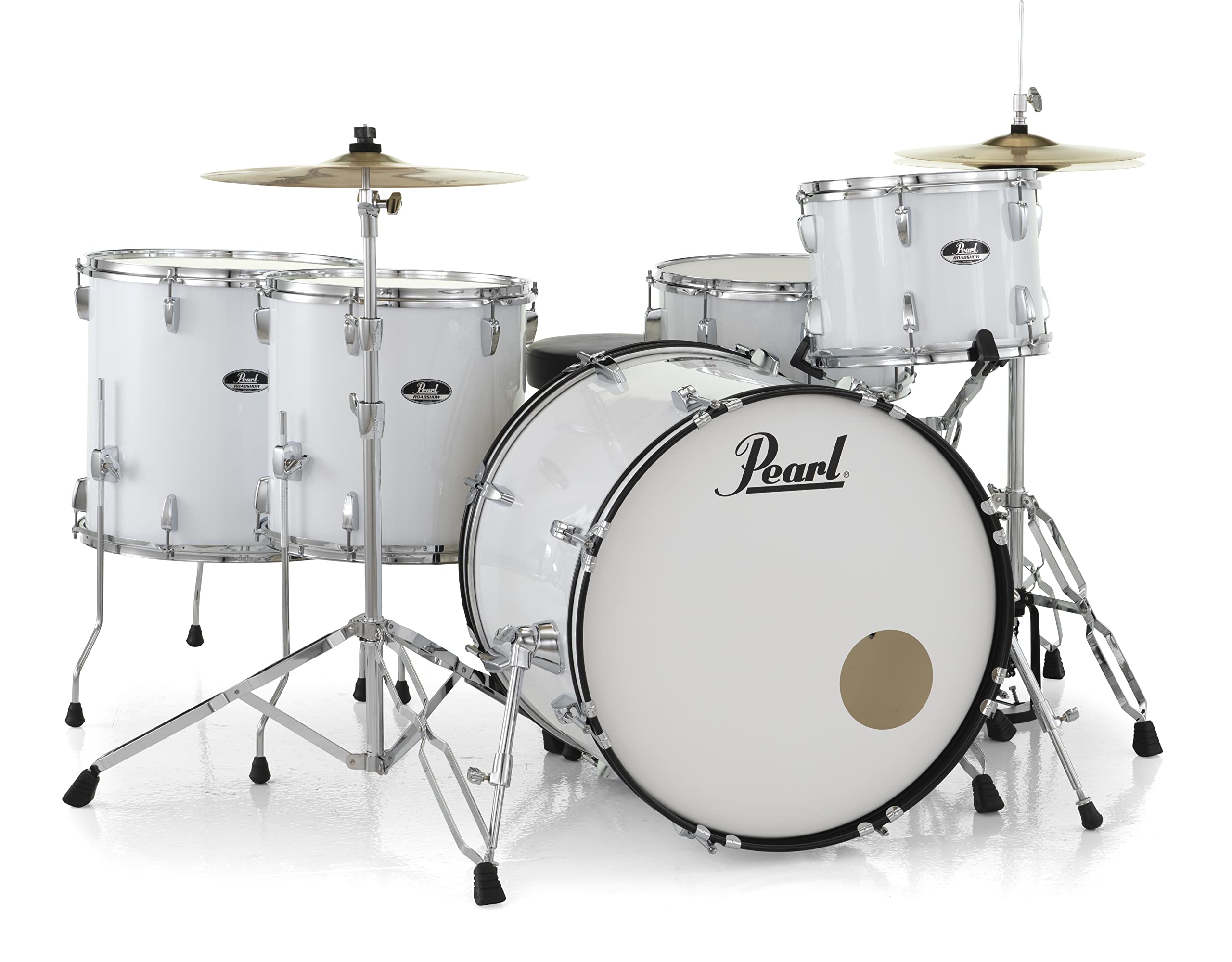 Pearl Roadshow RS525WFC/C 5-piece Complete Drum Set with Cymbals - Pure White