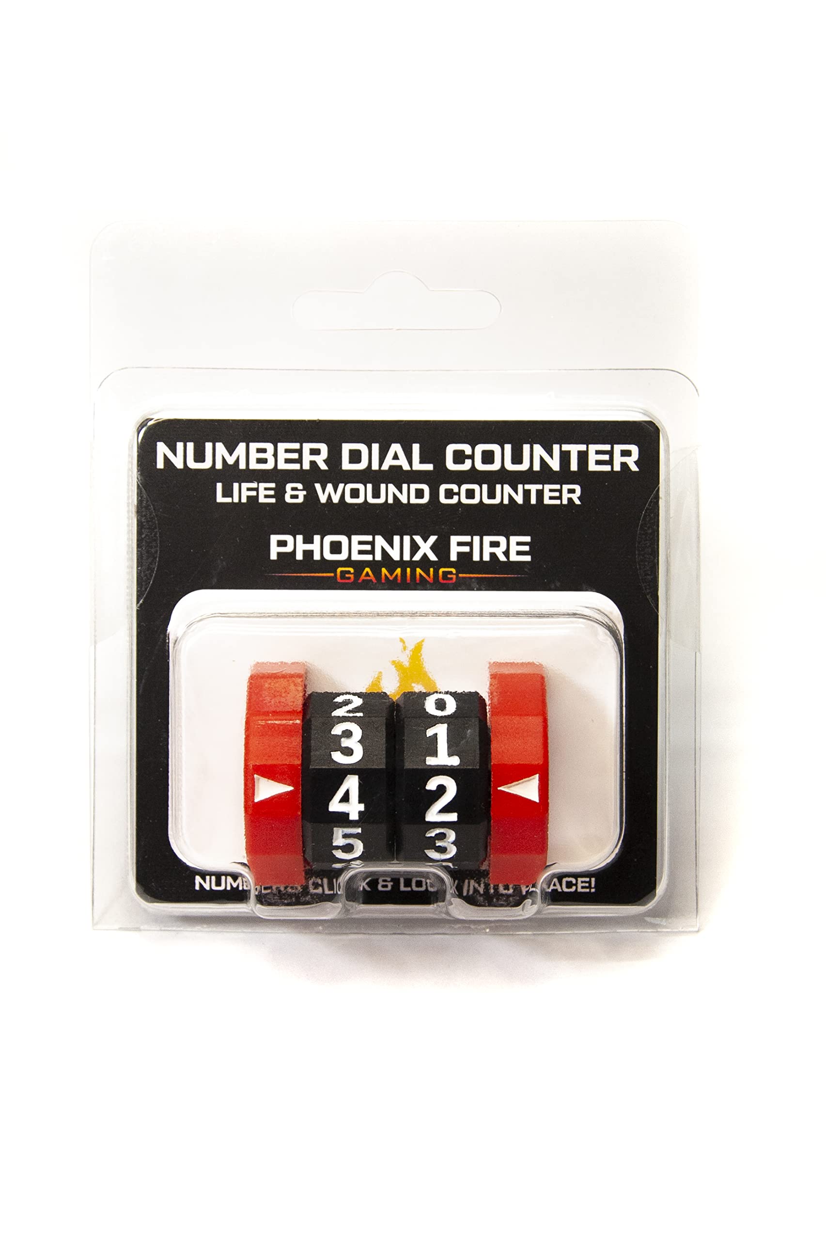 Life Counter / Wound Counter - Number dial - Two Dial Red - MTG, Warhammer 40k, D&D, or Other Tabletop Games - Phoenix Fire Gaming