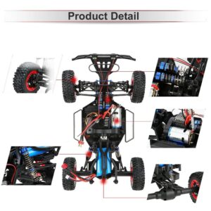 QAQQVQ 1:12 Scale Remote Control Car,4WD Top Speed 50 Km/h Electric Toy Off Road 2.4GHz RC Monster Vehicle Truck Crawler for Boys Kids and Adults