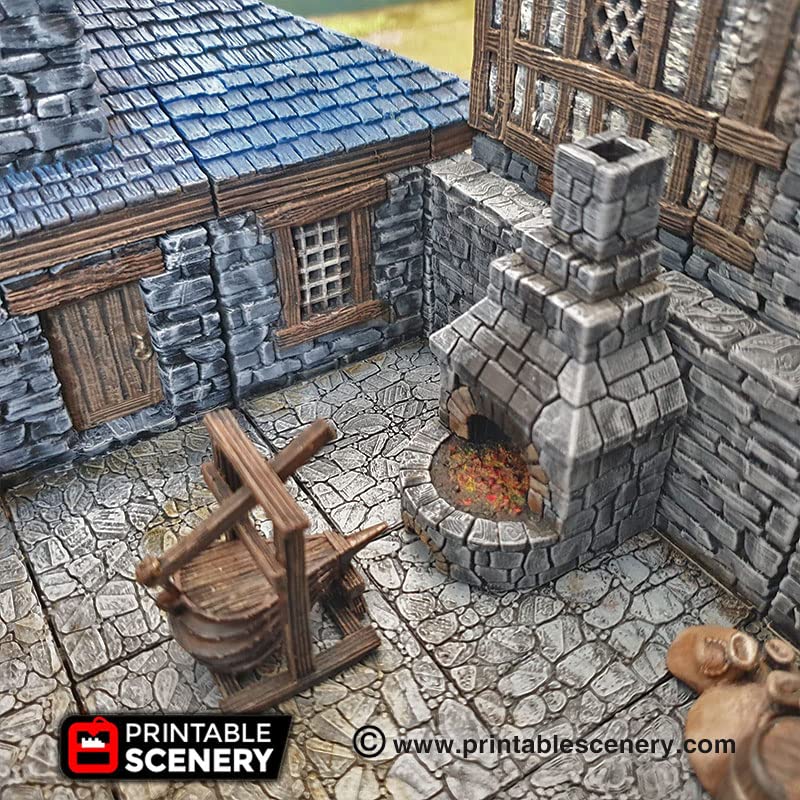 3DEGOS Smithy Tools Blacksmith Furniture Set DND Terrain 28mm for Dungeons and Dragons, D&D, Pathfinder, Warhammer 40k, RPG, Miniatures, Age of Sigmar, Tabletop, D and D, Dungeons and Dragons Gifts