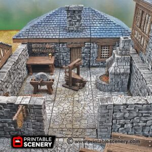 3DEGOS Smithy Tools Blacksmith Furniture Set DND Terrain 28mm for Dungeons and Dragons, D&D, Pathfinder, Warhammer 40k, RPG, Miniatures, Age of Sigmar, Tabletop, D and D, Dungeons and Dragons Gifts