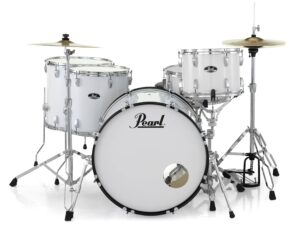 pearl roadshow rs525wfc/c 5-piece complete drum set with cymbals - pure white