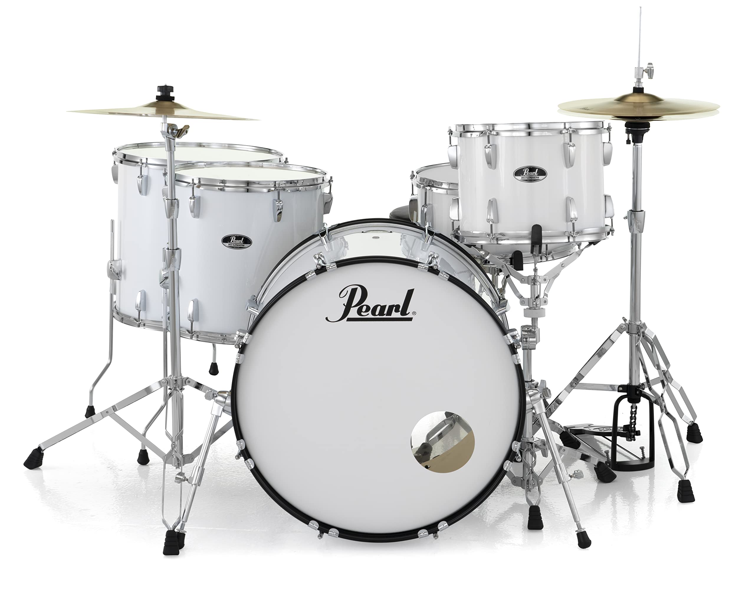 Pearl Roadshow RS525WFC/C 5-piece Complete Drum Set with Cymbals - Pure White