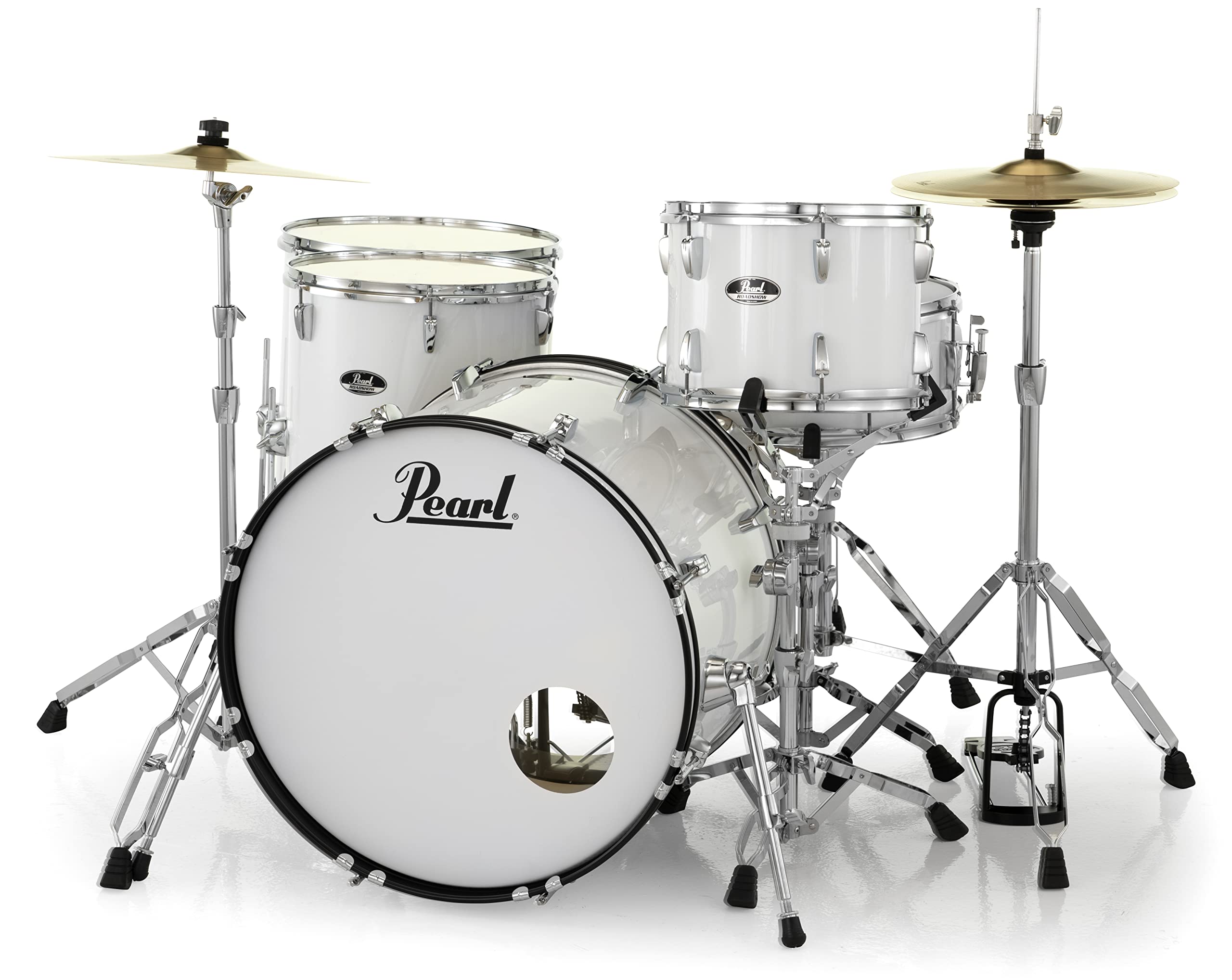 Pearl Roadshow RS525WFC/C 5-piece Complete Drum Set with Cymbals - Pure White