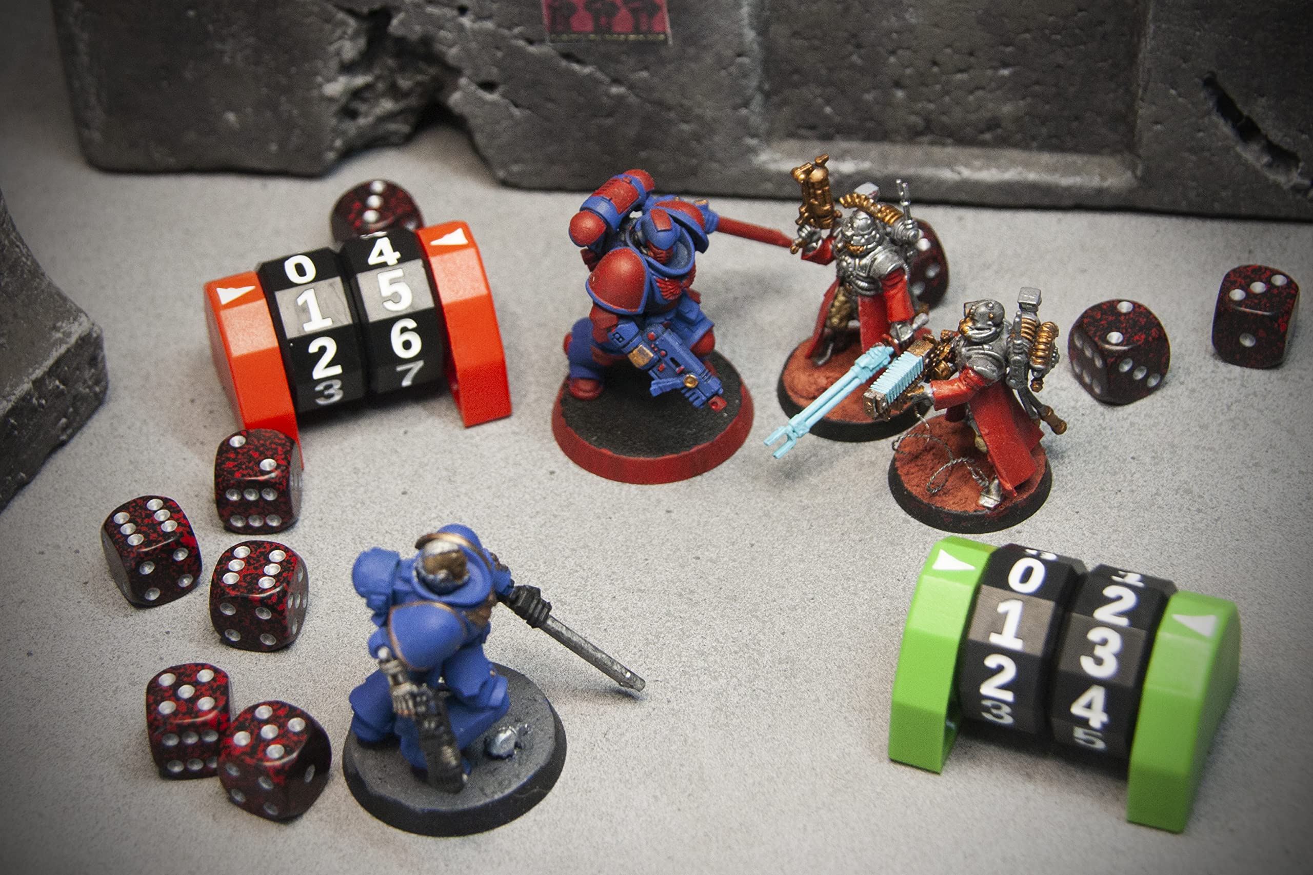 Life Counter / Wound Counter - Number dial - Two Dial Red - MTG, Warhammer 40k, D&D, or Other Tabletop Games - Phoenix Fire Gaming