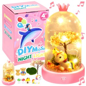 SEKEAHU Satkago Crafts for Girls Ages 4-8 8-12, Music Box and LED Novelty Toys Christmas Gifts Arts and Crafts for Kids Ages 8-12 4-8