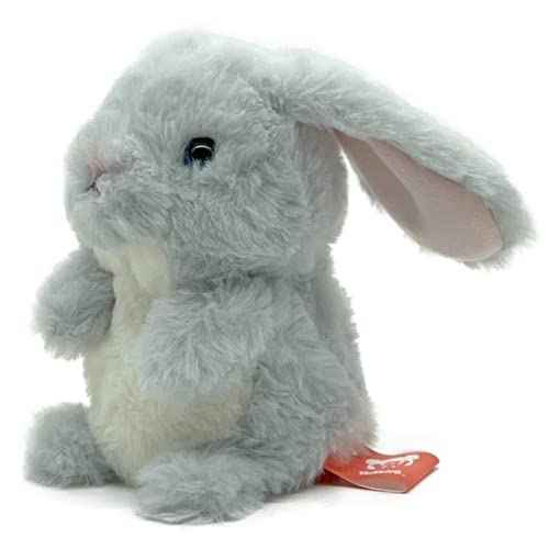 YH YUHUNG Talking Bunny Plush Toy, Electronic Plush Toys Talking Rabbit Repeats What You Say, Easter Basket Stuffers for Toddler