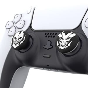 PlayVital Thumb Grip Caps for ps5/4 Controller, Silicone Analog Stick Caps Cover for Xbox Series X/S, Thumbstick Caps for Switch Pro Controller - Fire Demons