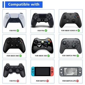 PlayVital Thumb Grip Caps for ps5/4 Controller, Silicone Analog Stick Caps Cover for Xbox Series X/S, Thumbstick Caps for Switch Pro Controller - Fire Demons