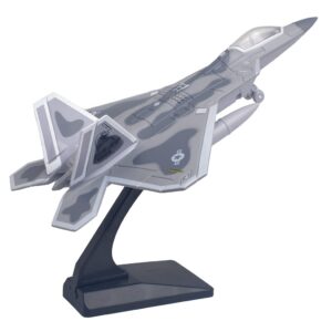 Ailejia Diecast F 22 Fighting Falcon Airplane Model Military Plane Pull Back with Lights and Sounds Fighter Jet Toys for Boys