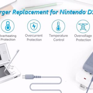 DS Lite Charger Replacement for Nintendo DS Lite, AC Adapter Wall Plug Compatible with NDSL Charger (100-240v)