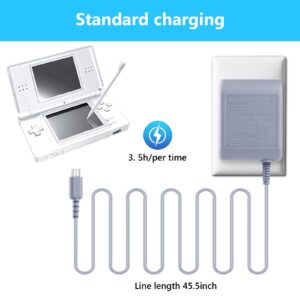 DS Lite Charger Replacement for Nintendo DS Lite, AC Adapter Wall Plug Compatible with NDSL Charger (100-240v)