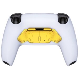 Chrome Gold Replacement Redesigned K1 K2 K3 K4 Back Buttons Housing Shell for PS5 Controller eXtremeRate RISE4 Remap Kit - Controller & RISE4 Remap Board NOT Included