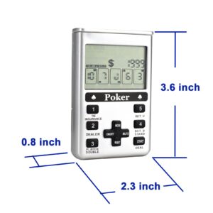 Electronic Poker Game Handheld 7 in 1 Silver