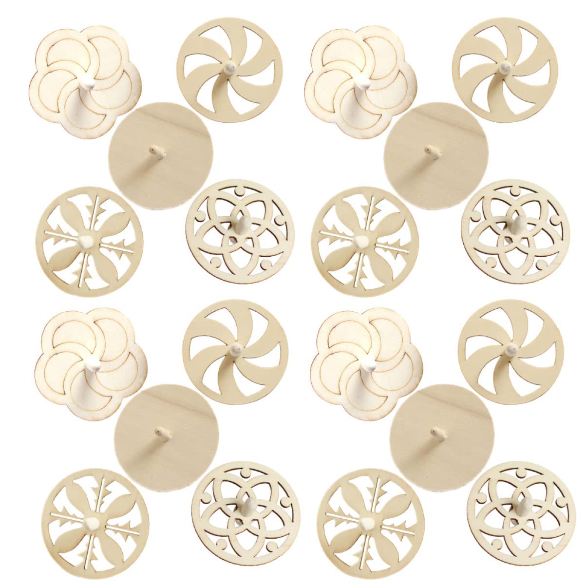 Toyvian 40 Pieces Wooden Wooden Spinning Tops Unfinished Wood Spinning Tops Kids Spinning Tops Toys Spinning Tops DIY