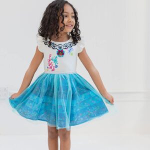 Disney Encanto Mirabel Little Girls Cosplay Tulle Sleeveless Dress Mirabel 6-6X