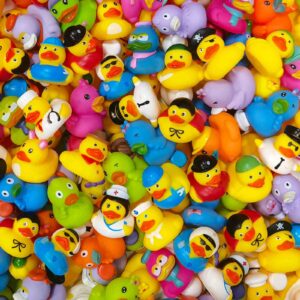 Arttyma Rubber Ducks in Bulk,Assortment Duckies for Jeep Ducking Floater Duck Bath Toys Party Favors (50-Pack)