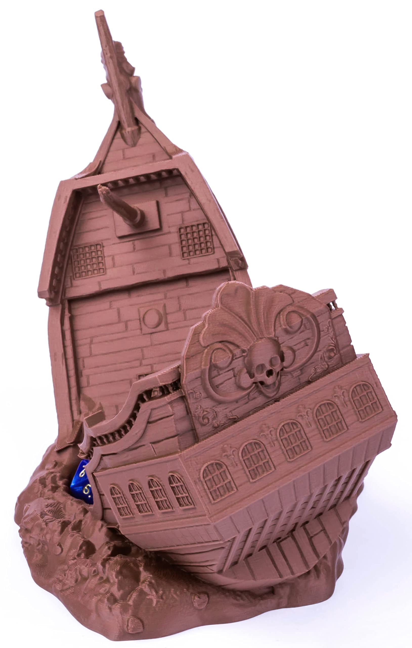 3D Vikings Pirate Ship Dice Tower, Perfect Dice Tower for Dungeons and Dragons, Tabletop RPG, Miniature Games and Board Games