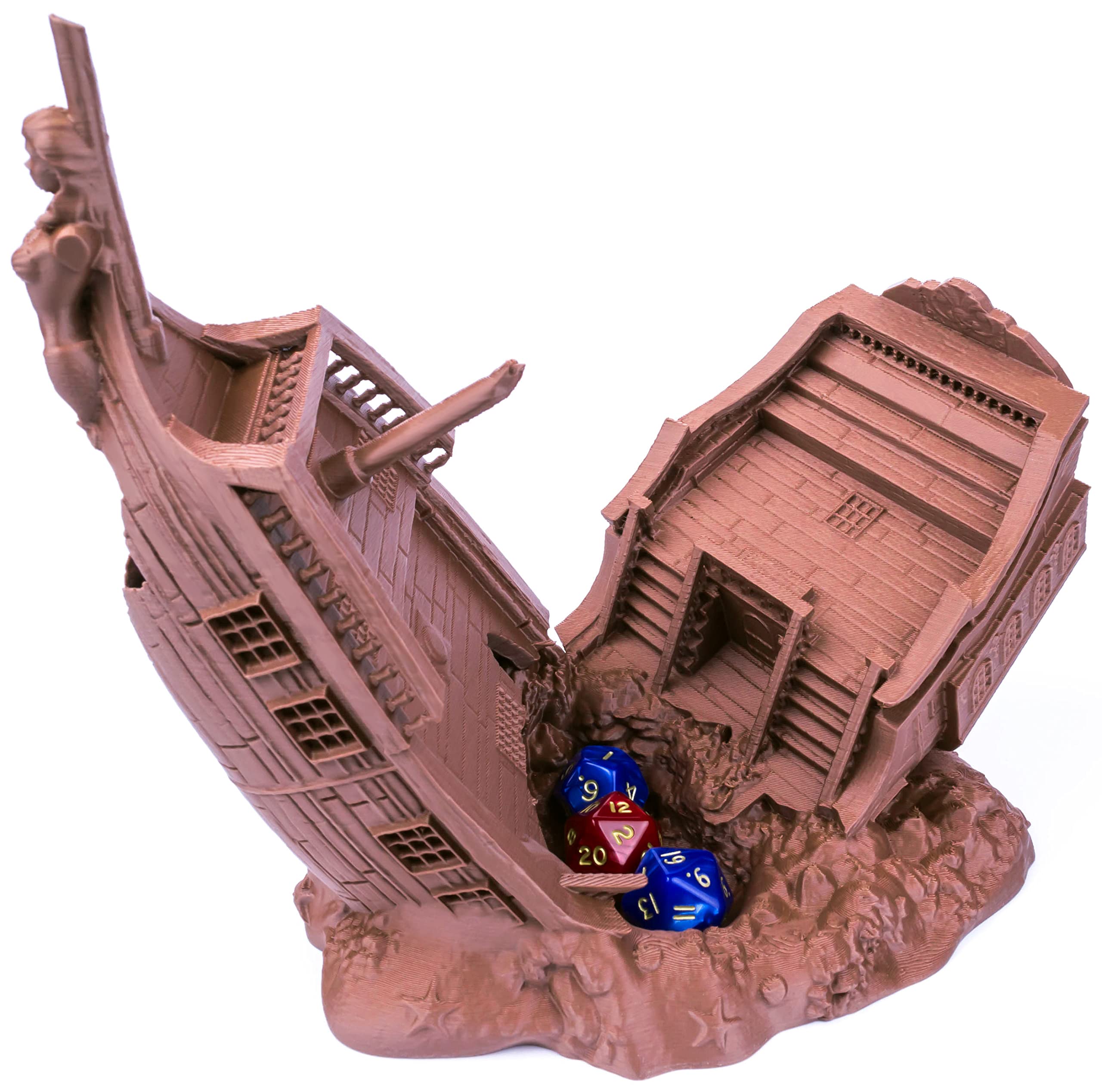 3D Vikings Pirate Ship Dice Tower, Perfect Dice Tower for Dungeons and Dragons, Tabletop RPG, Miniature Games and Board Games