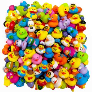 arttyma rubber ducks in bulk,assortment duckies for jeep ducking floater duck bath toys party favors (50-pack)