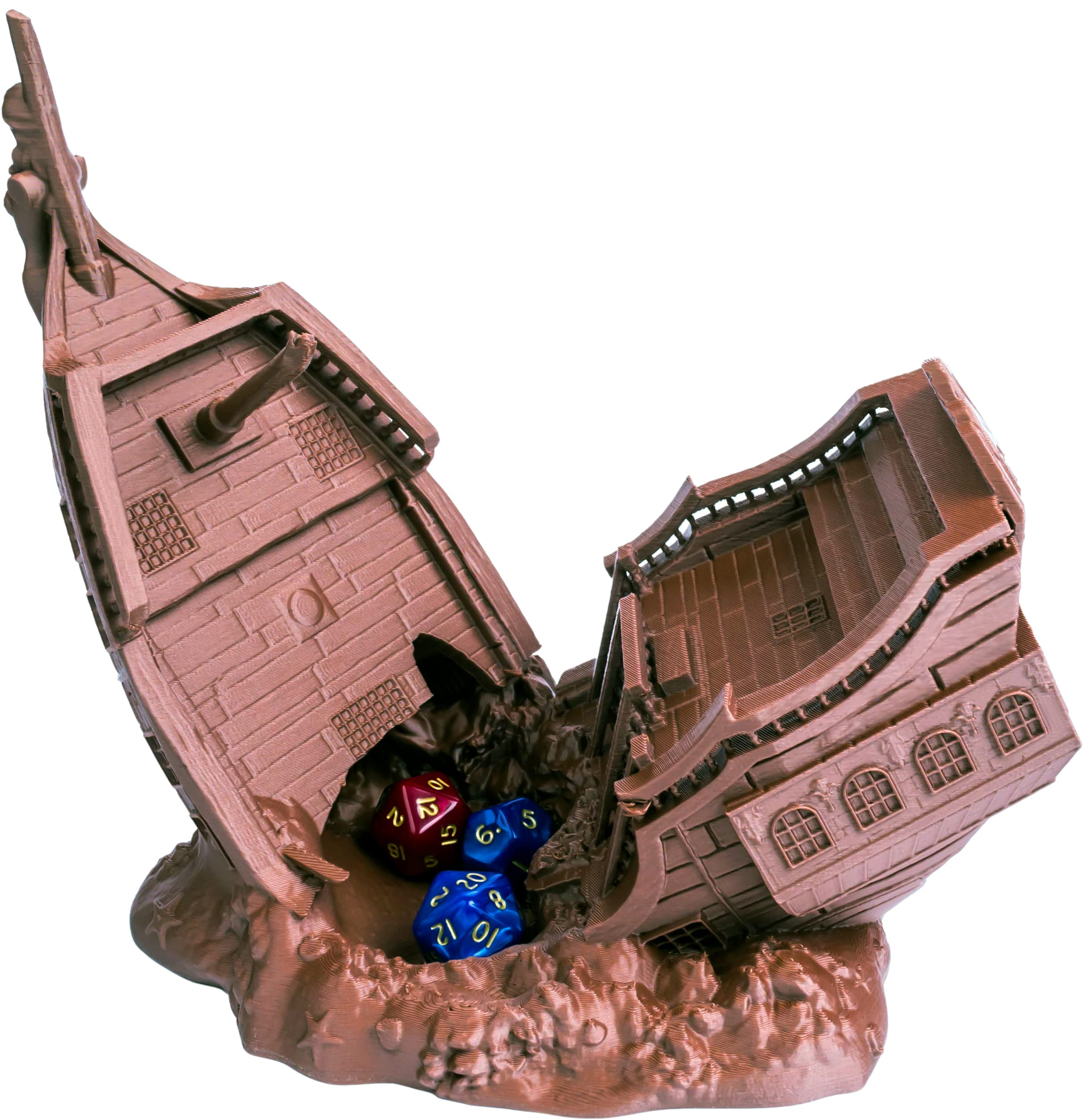 3D Vikings Pirate Ship Dice Tower, Perfect Dice Tower for Dungeons and Dragons, Tabletop RPG, Miniature Games and Board Games