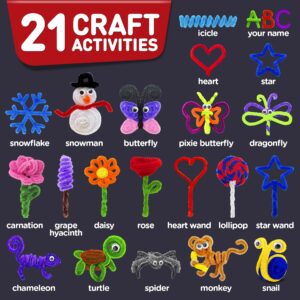 Learn & Climb Kids Arts and Crafts Activities - Create 21 Craft Figures, Hours of Crafting. Art Supplies & Instructions for Boys & Girls Ages 4,5,6,7,8-12