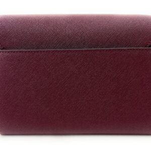 Tory Burch Emerson Chain Wallet Leather Cross Body Bag (Claret)