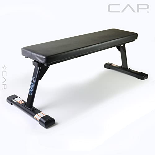 CAP Barbell Strength Premium Foldable Flat Bench, Black (FMIS-CS103F)