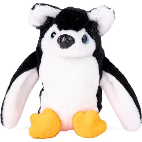 Randimals Mini Stuffed Animals - Penguin & Husky Dog Hybrid Mini Plushies - Cute Plushies for Girls & Cuddly Small Stuffed Animals for Boys - P-Dawg Little Plush Stuffed Animals for Kids & Kidults